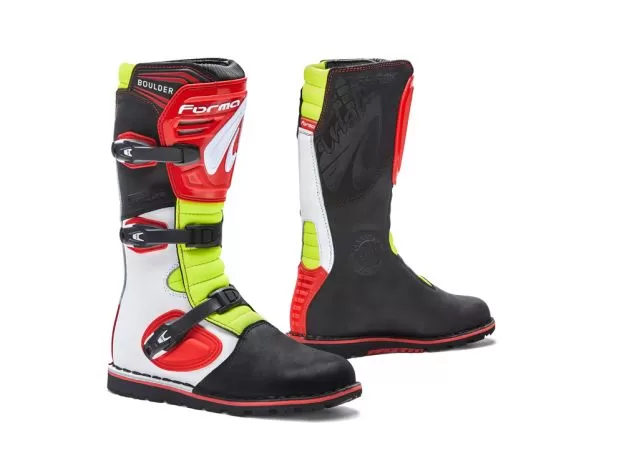 FORMA Мотоботы BOULDER, Размер: 46, Цвет: WHITE/RED/YELLOW FLUO
