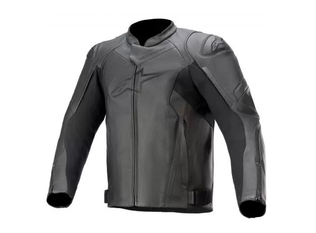 ALPINESTARS Мотокуртка кожаная FASTER V2, Размер: 52, Цвет: Black-Black
