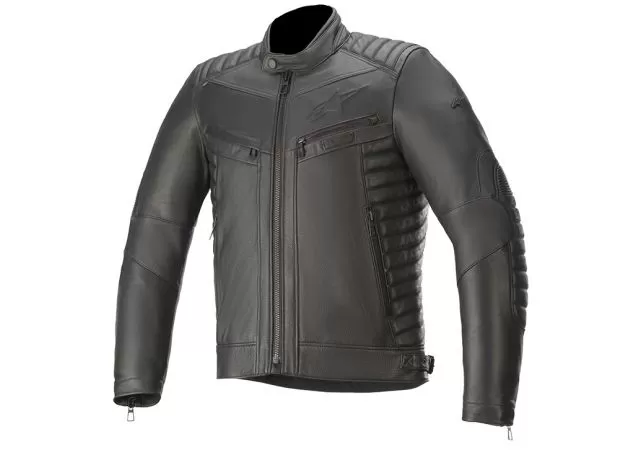 ALPINESTARS Мотокуртка кожаная BURSTUN, Размер: 60, Цвет: Black