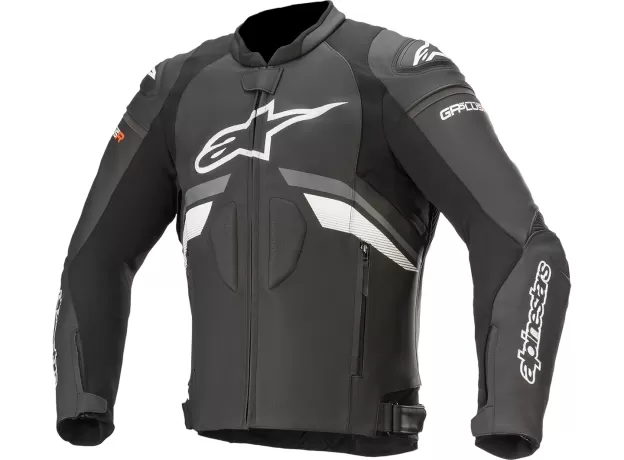 ALPINESTARS Мотокуртка кожаная GP PLUS R V3, Размер: 58, Цвет: Black/Dark Gray/White