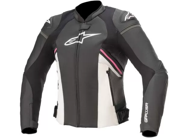 ALPINESTARS Мотокуртка кожаная GP PLUS R V3 женская, Размер: 40, Цвет: Black/White/Fuchsia