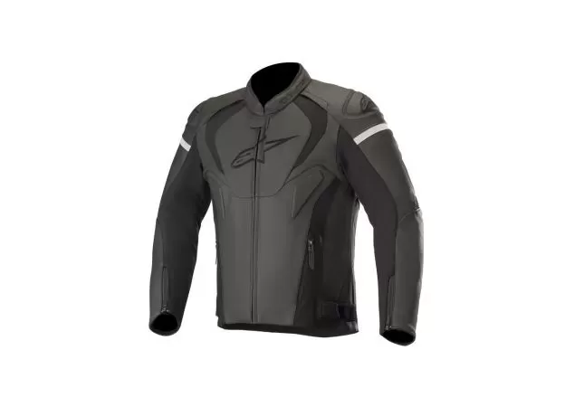 ALPINESTARS Мотокуртка кожаная JAWS V3, Размер: 56, Цвет: Black-Black