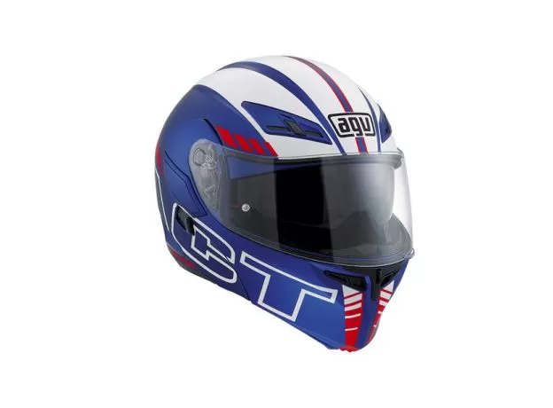 AGV Шлем COMPACT ST, Размер: S, Цвет: MULTI - SEATTLE MATT BLUE/WHITE/RED1
