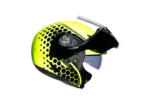 AGV Шлем COMPACT ST, Размер: M, Цвет: MULTI - DETROIT YELLOW FLUO/BLACK