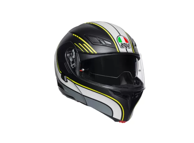 AGV Шлем COMPACT ST, Размер: XS, Цвет: MULTI - BOSTON MATT BLACK/GREY/YELLOW