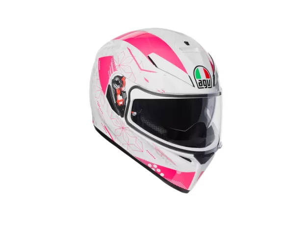 AGV Шлем K3 SV, Размер: XS, Цвет: MULTI - IZUMI WHITE/PINK от магазина rszone AGV Шлем K3 SV, Размер: XS, Цвет: MULTI - IZUMI WHITE/PINK