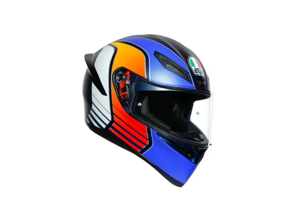 AGV Шлем K1, Размер: S, Цвет: MULTI - POWER MATT DARK BLUE/ORANGE/WHITE от магазина rszone AGV Шлем K1, Размер: S, Цвет: MULTI - POWER MATT DARK BLUE/ORANGE/WHITE