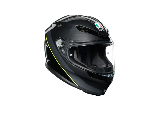 AGV Шлем K6, Размер: XL, Цвет: MULTI - MINIMAL GUNMETAL/BLACK/YELLOW FLUO