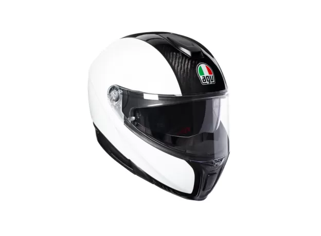 AGV Шлем SPORTMODULAR, Размер: XS, Цвет: MONO - CARBON/WHITE