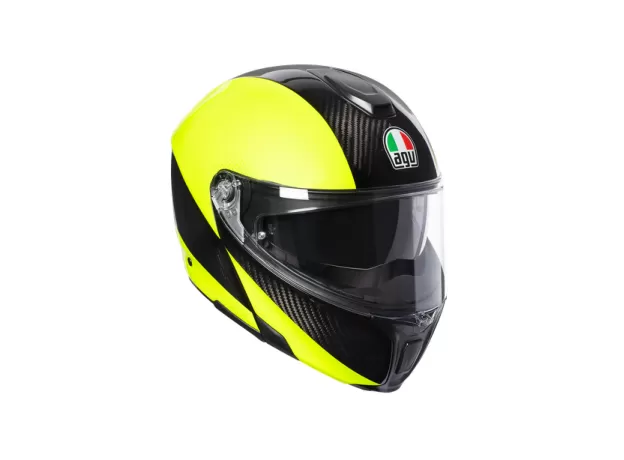 AGV Шлем SPORTMODULAR, Размер: M, Цвет: MULTI - HI VIS CARBON/YELLOW FL.