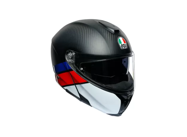 AGV Шлем SPORTMODULAR, Размер: XL, Цвет: MULTI - LAYER CARBON/RED/BLUE