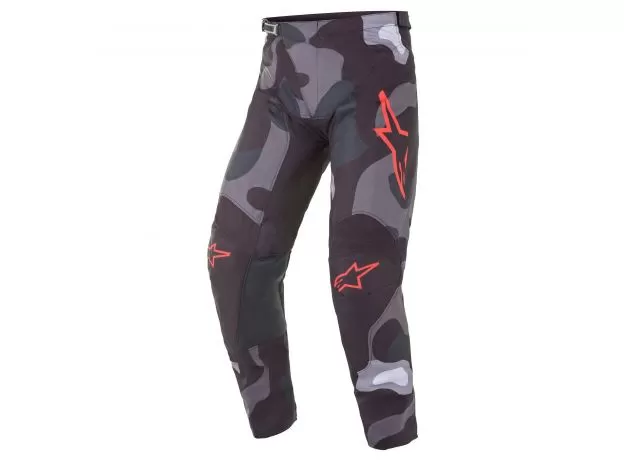 ALPINESTARS Кроссовые штаны RACER, Размер: 32, Цвет: TACTICAL Gray Camo/Red Fluo