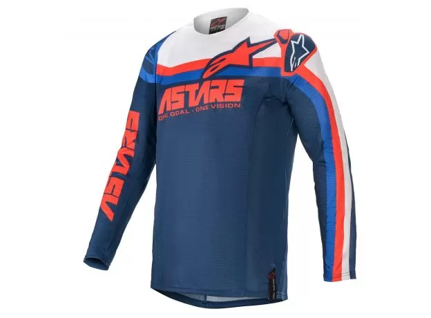 ALPINESTARS Джерси TECHSTAR, Размер: S, Цвет: VENOM dark blue/bright red/white