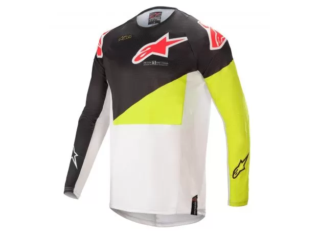 ALPINESTARS Джерси TECHSTAR, Размер: S, Цвет: FACTORY Black/Fluo Yellow/Off White
