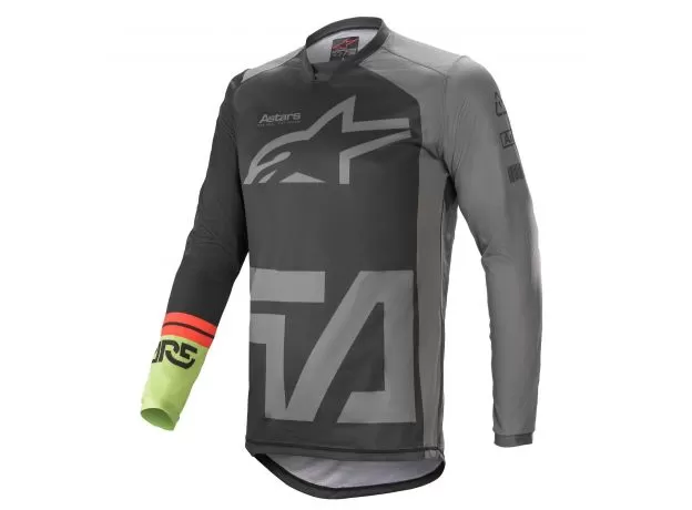 ALPINESTARS Джерси RACER, Размер: M, Цвет: COMPASS Black/Dark Gray/Green Fluo