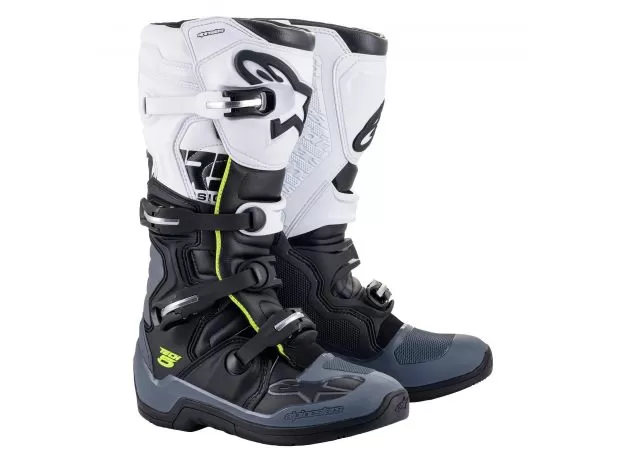 ALPINESTARS Мотоботы TECH 5, Размер: 8, Цвет: Black/Dark Gray/White