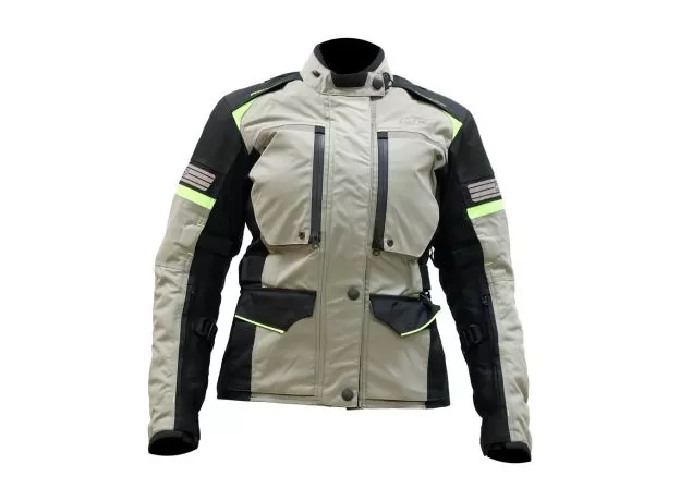 MCP Мотокуртка Camaro женская, Размер: L, Цвет: черно-серо-желтый