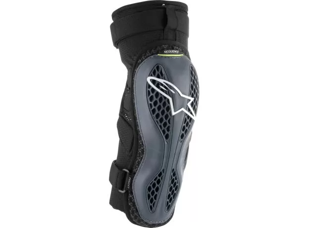 ALPINESTARS Защита коленей SEQUENCE, Размер: L/XL, Цвет: Anthracite/Yellow Fluorescent