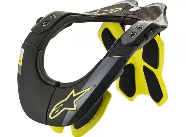 ALPINESTARS Мотозащита шеи BNS TECH-2, Размер: XS/M, Цвет: Black/Yellow Fluorescent