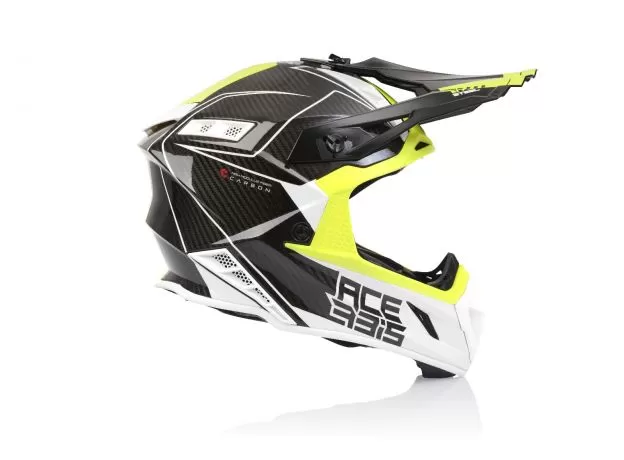 ACERBIS Шлем STEEL CARBON, Размер: S, Цвет: White/Yellow