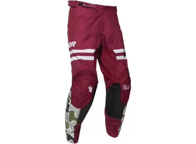 THOR Кроссовые штаны PULSE, Размер: 28, Цвет: Fire черно - бордовые