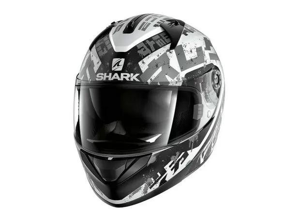 SHARK Шлем RIDILL, Размер: XS, Цвет: KENGAL - ЧЕРНО-СЕРЕБРИСТЫЙ